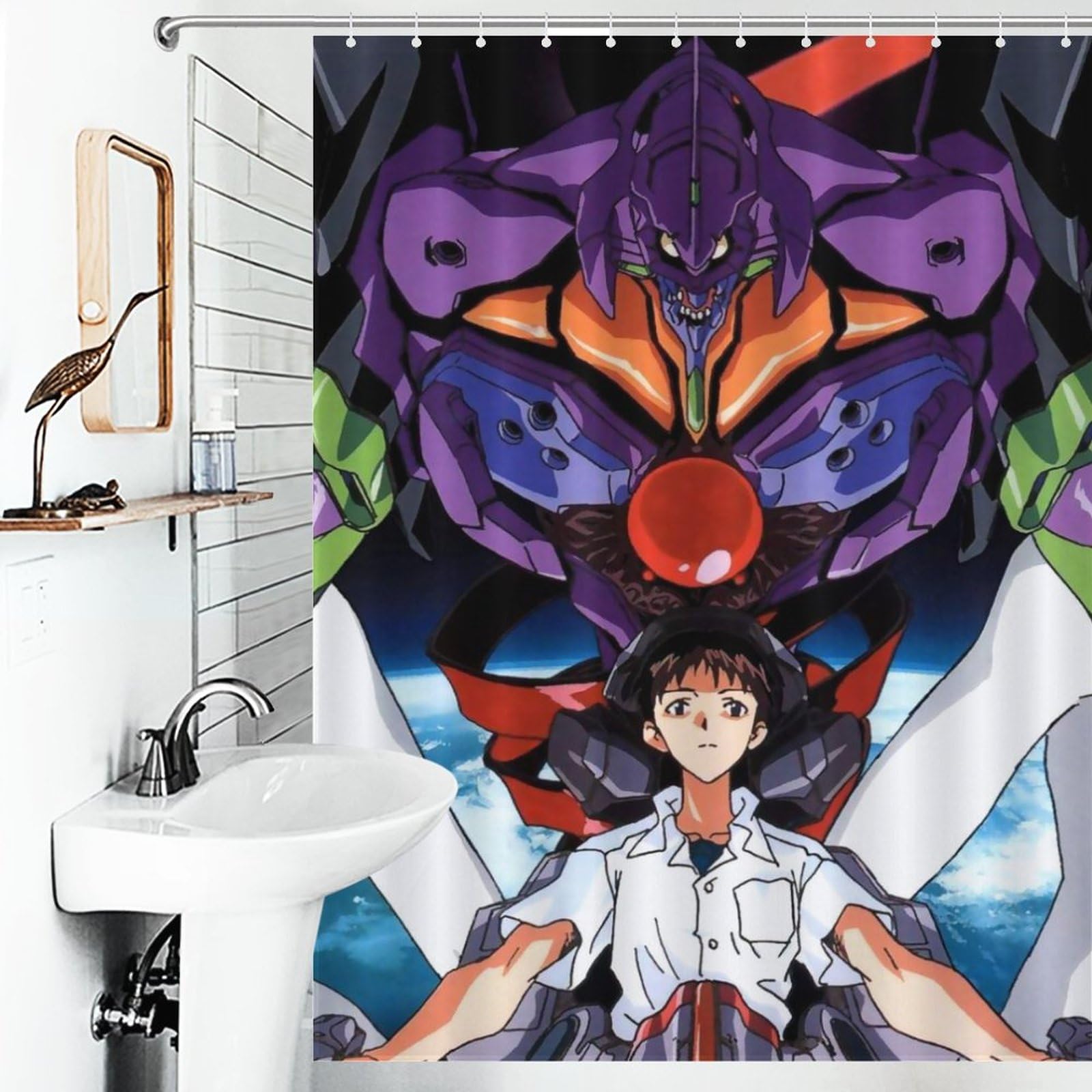 Amazon｜シャワーカーテン 新世紀エヴァンゲリオン EVA 碇シンジ 初